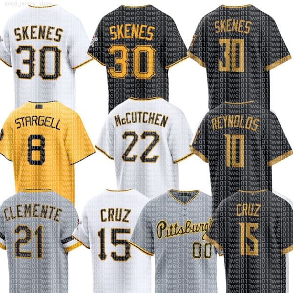Pirates Baseball Jerseys - Paul Skenes Oneil Cruz Mitch Keller Bryan Reynolds Andrew McCutchen Nick Gonzales Marcell Ozuna Spencer Horwitz Jared Triolo Nick Yorke