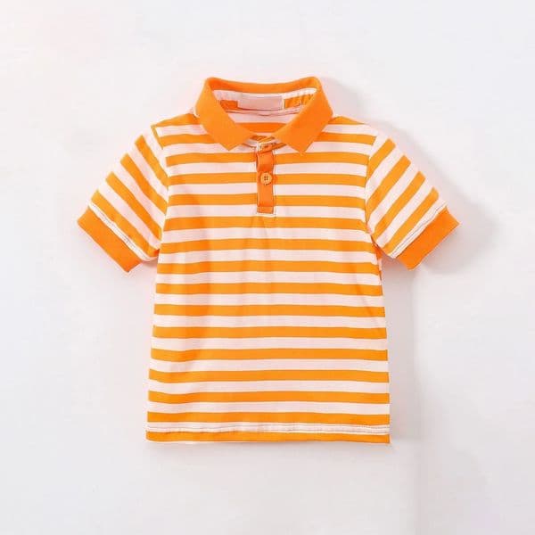 w1500 Summer boys striped polo shirt lapel short-sleeved T-shirt top boys and toddler cute Tee Polo Shirts Kids Clothing