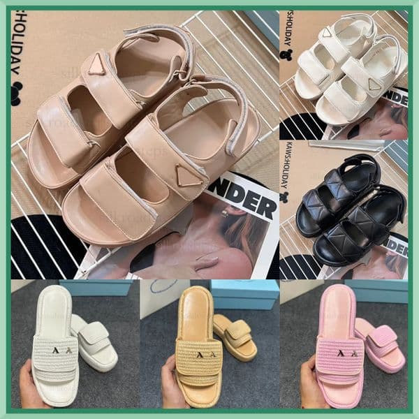 2026 New Designer s Slippers Womens Lug Tread Rubber Thong Ss Black White Lady P Flip Flops Slides Slipper Women Summer Outdoor Luxury Fashion Flat Slide 22