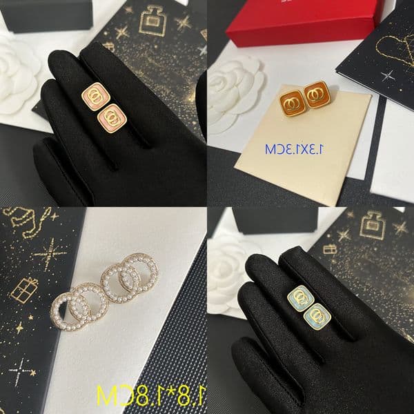 Earring High-end Stud Designer Letter Luxury inlay Diamond Crystal 18k Gold Plated Brass Copper Jewelry Stamps Earrings Wedding Party Christmas Gifts
