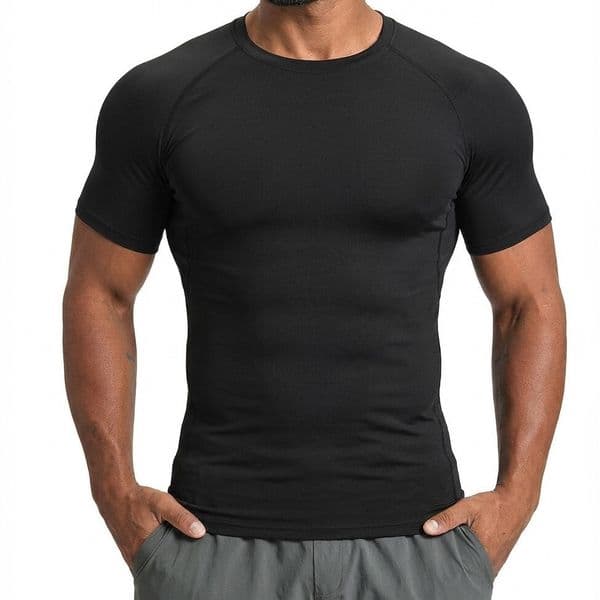 Sports tight-fitting short-sleeved quick-dry shirt elastic running T-shirt compression cycling jersey basketball yoga fitness wear for men