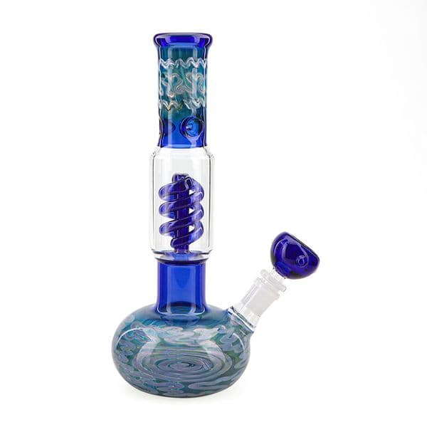 Wholesale 11 inches Thick Glass Bong Hookahs Smoking Water Pipe Beaker Bubber Recycler Percolator Water Bongs With DownStem Glass Bowl
