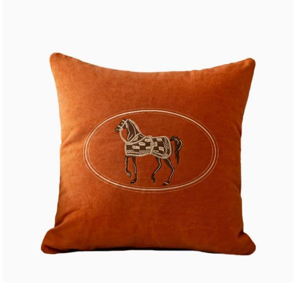Lumbar Support Pillow Cover 18x18, Embroidery Velvet Cushion Case, Luxury Throw Pillow for Office Chair Sofa Living Room Bedroom Model Home