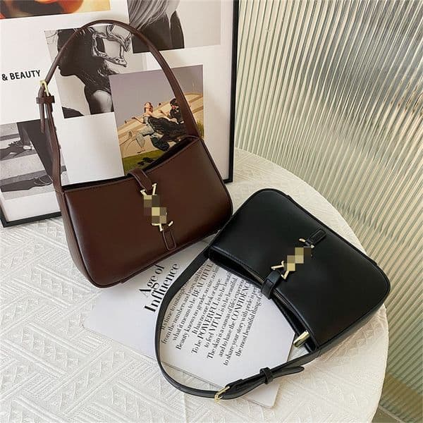 Ladies' Designer Bags, Premium Texture Soft Leather Underarm Bags, Versatile Elegant Baguette Bags, Shoulder Bags