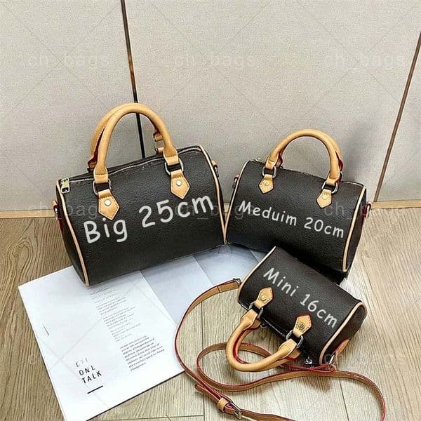 Brand Designer Shoulder Bag for Women, Top Handle Barrel Crossbody Bags in Brown White Colors Kala001