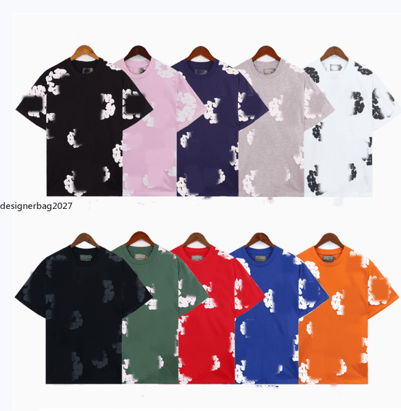 2026 Designer T-shirt men's summer high street print casual fashion American men's round neck loose short sleeved women's T-shirt clothes