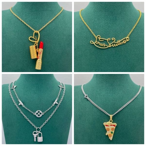 Luxury Pendant Necklace New Diamond Chain Letter Necklace 18K Gold Designer Necklace Elegant Women's Fashion Jewelry High Quality Daily Wear Pendant Necklace