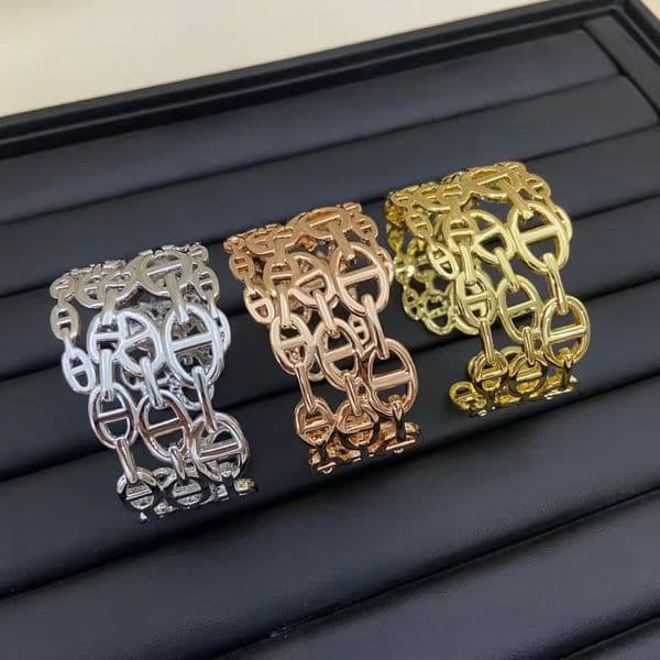 Bracelet Designer Women's Bracelet 18K Gold Bracelet Men's Bracelet Stainless Steel Valentine's Day Gift High Quality Jewelry H Pig Nose Bracelet