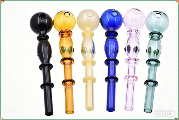 Colorful 5.5Inch Alien Style Mid Nubs Designed Glass Oil Burner Pipe With 30mm Big Ball Bubbler Head Bowl smoking hand straw tube nails pipes