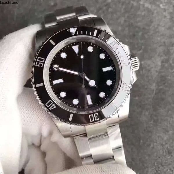 U1 ST9 41MM Steel Watch Big Automatic Mechanical Black Dial Sapphire Glass Date Ceramic Watches Men Stainless Wristwatches Bracelet new Glide Glasp