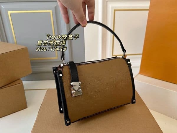 Monogram Colorful Old Flowers Side Trunk Soft Box bag totes Cosmetic Bag women Fashion shopping shoulder bag handbags Underarm bag crossbody bag designer pillow bag