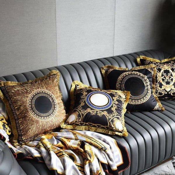 Designer pillow light luxury double-sided printed sofa pillow comfortable decoration model room cushion home decor