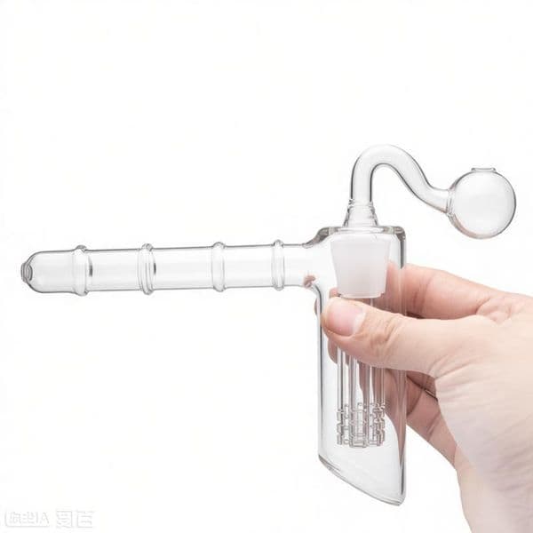 Protable 18mm Female Creative Hammer Shape Glass Smoking Pipe Oil Burner Glass Water Pipes Bubbler Dry Herb Tobacco Smoke bong Bubble