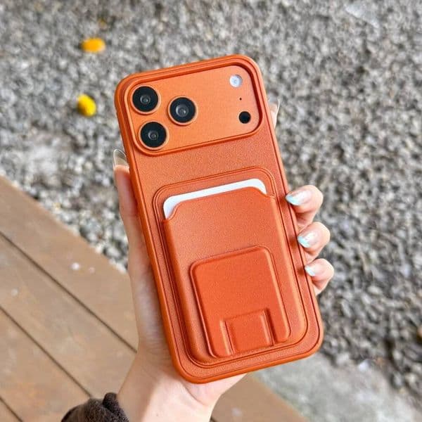 Multifunctional Wallet Card Holder Phone Case For iPhone Air 17 16 15 14 Plus 13 Pro Max Anti-Drop Folding Stand Protector Cover ddmythur
