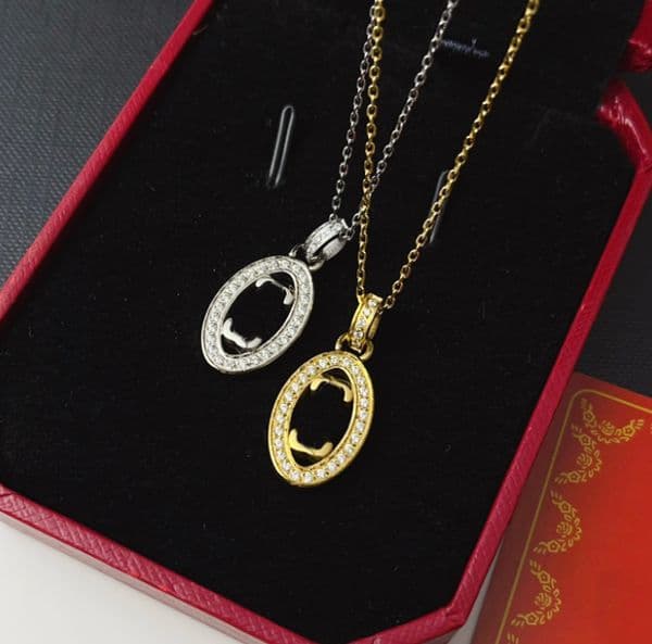 Luxury Designer Necklace Diamond CNC Encrusted Women Necklace High End Light Luxury Collarbone Chain Perfect Jewelry Gift For Fashion Women