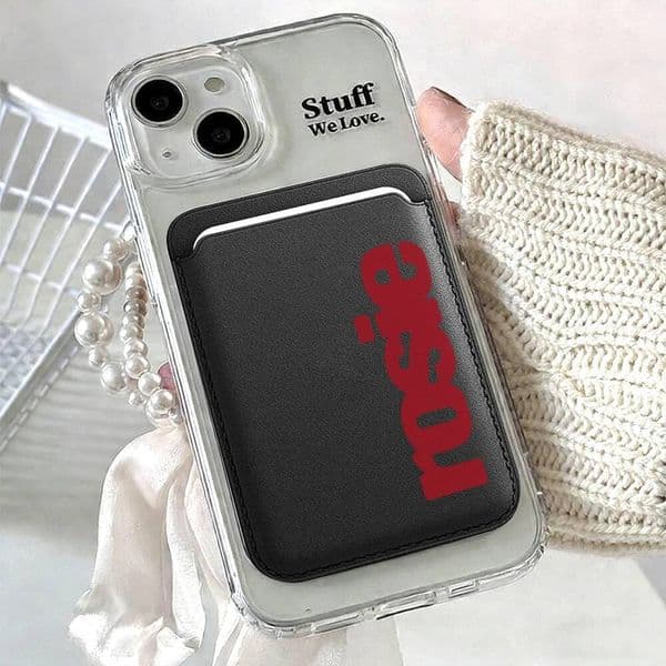 Rosie Leather Wallet Cover Holder Magnetic Case Suitable all iPhone For Magsafe Card Phone Back Bag ddmythur