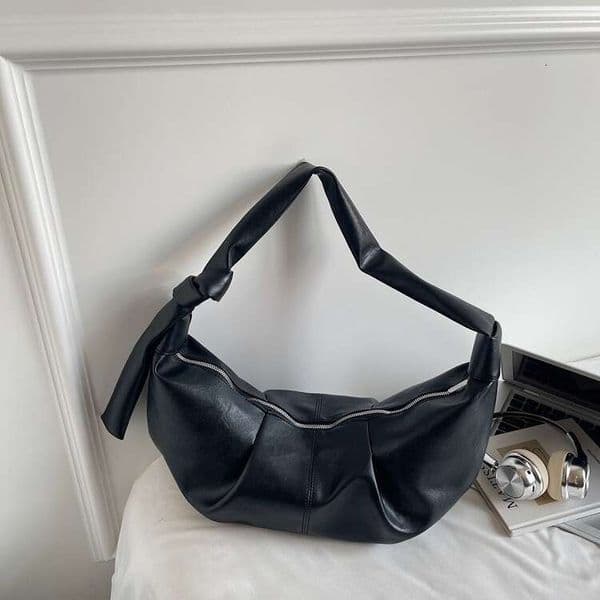2025 New Solid Color Croissant Bag, Fashion Versatile Underarm for Work and Commuting, Single Shoulder Crossbody Dumpling Bag