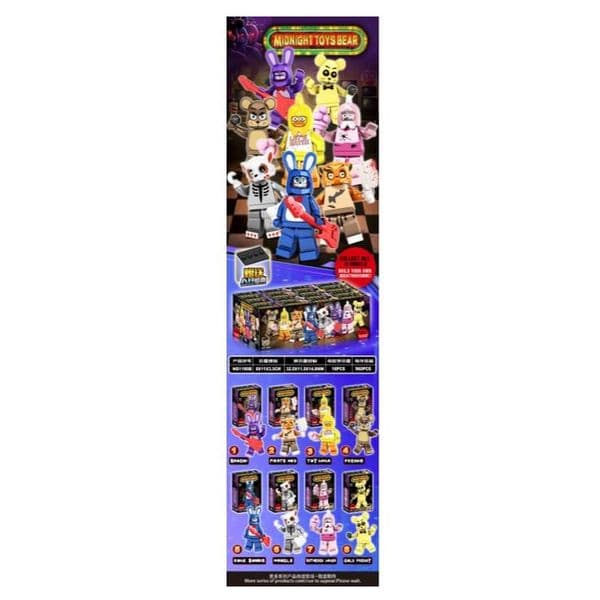 Midnight Bear Miniature Building Blocks Display Box 8 Mixed Packs