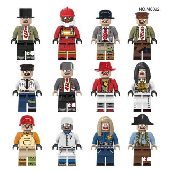 Types Of Zombie Building Block Minifigure 23x23x3cm