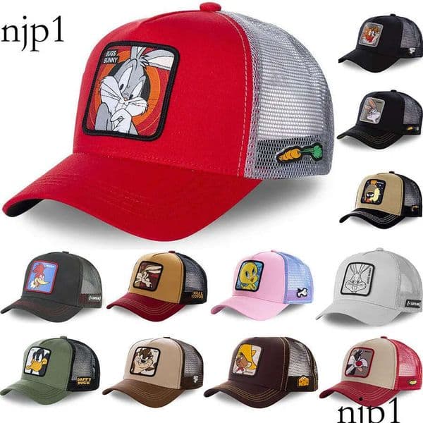 Classic Fashion Cartoon Rabbit Duck Designer Baseball Anime Summer Net American Truck Driver Sun Hat Wholesale