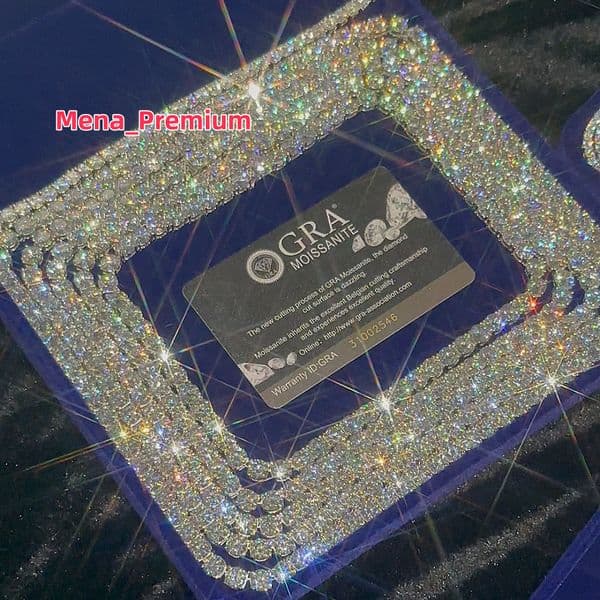 Hip Hop Moissanite Necklace 3MM 4MM 5MM Vvs Moissanite Tennis Necklace Manufacturer Jewelry