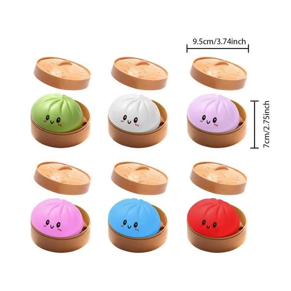 Dumpling Squishies Toy Simulated Bun Squeeze Stress Relief Toy Dumpling Twist Toy