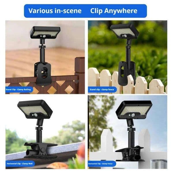 New Solar Powered Dual-use Clip-on Garden for Villa Fence, Outdoor Landscape Park Lawn Light