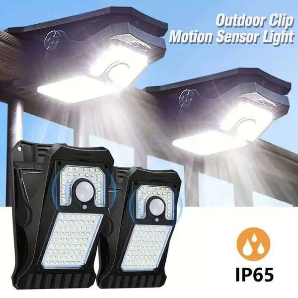 YD-19 Solar Clip Light Outdoor Portable Waterproof Body Sensor Courtyard Garden Lamp Patio Home Camping Wall Lights