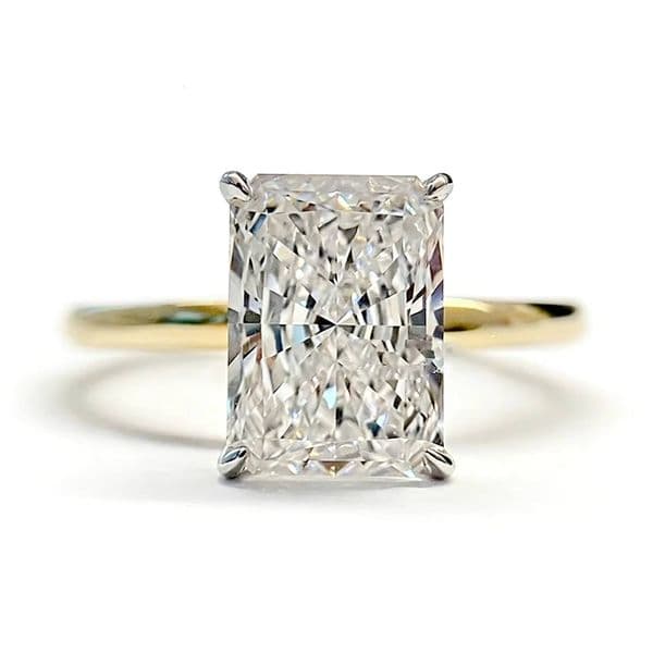 Women 925 Sterling Silver 9mm 13mm Princess Cut Large Ice Moissanite Gold Plated Engagement Wedding Party Rings Jewelry Supplier