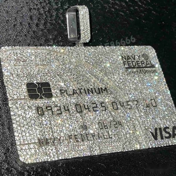 VVS Moissanite Pendant Credit Card 925 Silver Diamond Iced Out Luxury Custom Moissanite Pendant