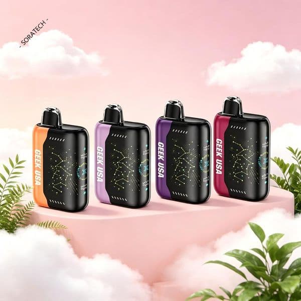 Q3 Sample Geek puff 40000 GEEK USA PULSE Rechargeable Disposable Vape Sky screen disign Free ship 20 flavor 5% Nicotine geekxpro Up to 40K puffs Mini order Q