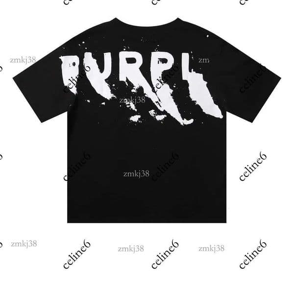 T Mens Designer T-Shirts Men Unisex Casual Sleeve Print Hip Hop Street Short Tee Purple Shirt Luxury Fashion Classic Trend Fba