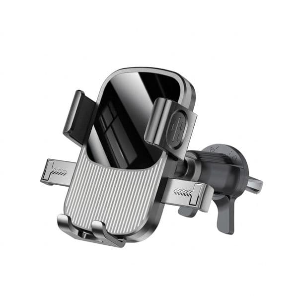 Premium Alloy Car Phone Mount Quick Release Mechanical Lock Anti Sag Air Vent Clip Universal Auto Mobile Holder Smartphone GPS Stand WholeSale Bulk