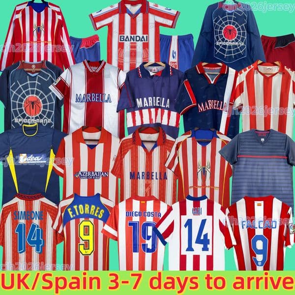 2004 2005 2013 2014 Atletico soccer jerseys kun Aguero Griezmann simeone MAXI F.TORRES 04 05 10 11 13 14 15 94 95 96 97 Gabi Forlan SIMAO vintage classic