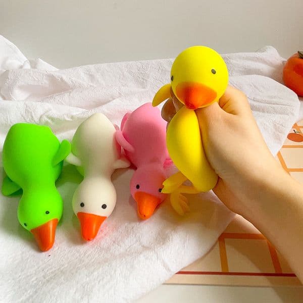 Needoh Colorful Duck Goose Sensory Toys Anti Anxiety Fingertip Stress Relief Transform Decompression Squeeze Toys For Adults Kids