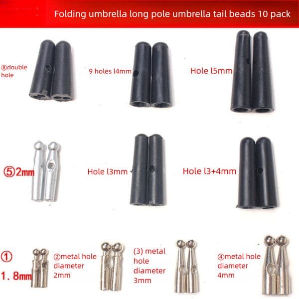 Umbrella Accessories Umbrella Tail Bead Metal Folding Umbrella Bead Triple Fold Tail Drop Sun Umbrella Tail Drop Parts