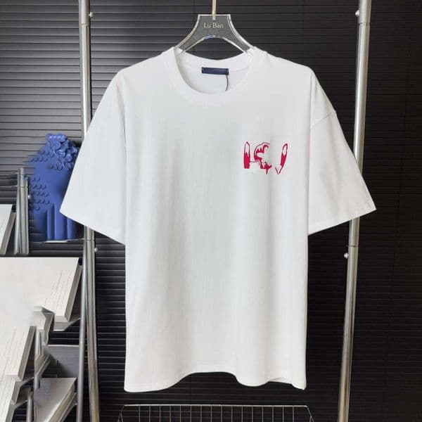 Designer 2026 High-Qulity Clothing luxury 20 Spring/Summer New Style locked hinestone Letter Embossed ound Neck Oversized Short-Sleeve T-Shirt Free Shipping