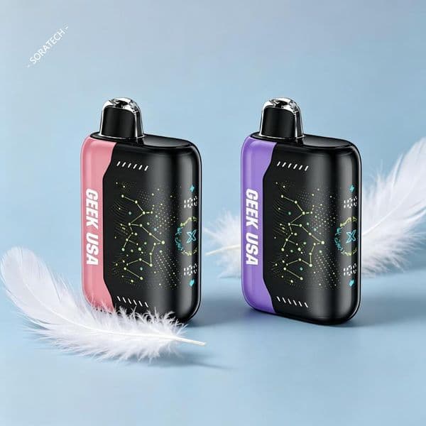Q4 Sample Geek puff 40000 GEEK USA PULSE Rechargeable Disposable Vape Sky screen disign Free ship 20 flavor 5% Nicotine geekxpro Up to 40K puffs Mini order Q