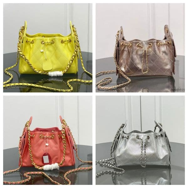 10A Designer Bag Mini 25c Bag Chocolate Brown Suede Bag Luxury Women's Denim Bag Luxury Hobo Bag Shoulder Bags Underarm Bag Small Drawstring Bucket Bag Cross body Bag