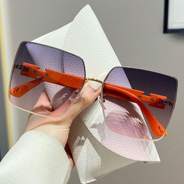 2024 New Women's Fashionable and Unique Large Frame Trendy High-end UV Protection Sunglasses