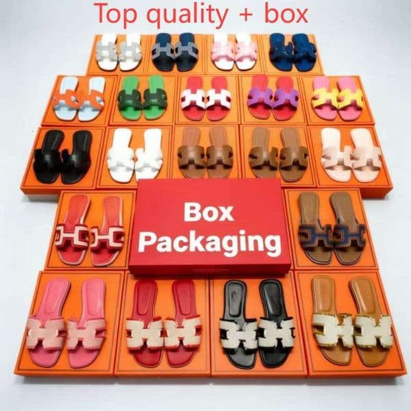 Top Qualityboxhigh-quality Designer Fashionable Floral-patterned Leather Slip-on Sandals Women. Summer Beach Sandals Lightweight And Slip-resistant Design.