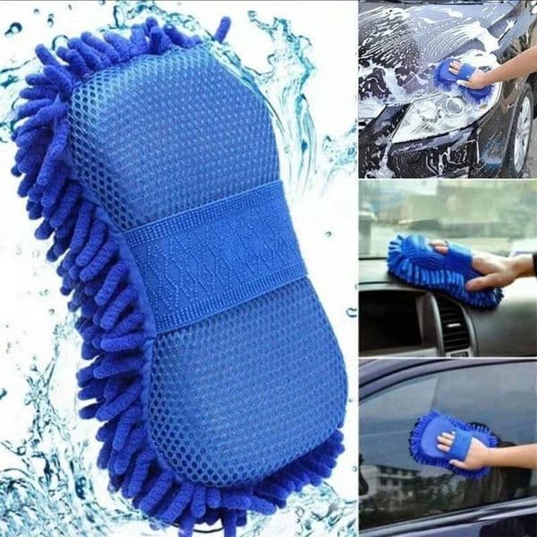 1/2pcs Microfiber Chenille Car Wash Sponge Care Brush Cleaning Tools Auto Washing Towel Glove Styling Accessories ddmythur