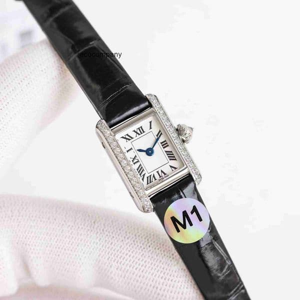 Top quality tanks watch watches super clone watch luxury watch women designer mens watch swiss quartz movement sapphire glass leather strap 22mm 25.5mm with box ZZAO