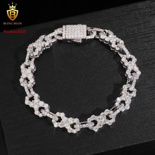 Hot Seller Bracelets 925 Silver Chain Bracelets Moissanite Diamond Bracelet Link Chain Necklaces VVS Moissanite GRA Certified