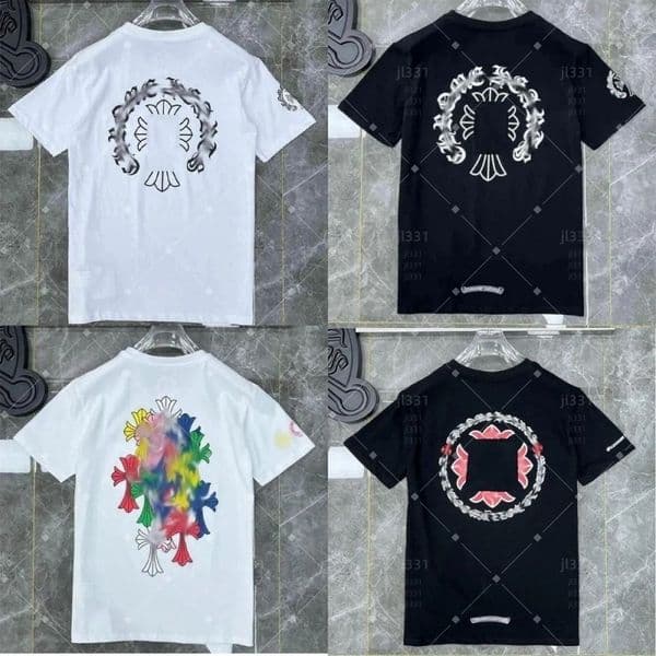 Chrome Shirt Designer T Shirt Graphic Tee Street Cotton Tshirts Tee Shirt Luxe Pure Cotton Short Sleeve Casual Womens Mens Tshirt Designer Chrome Tshirt