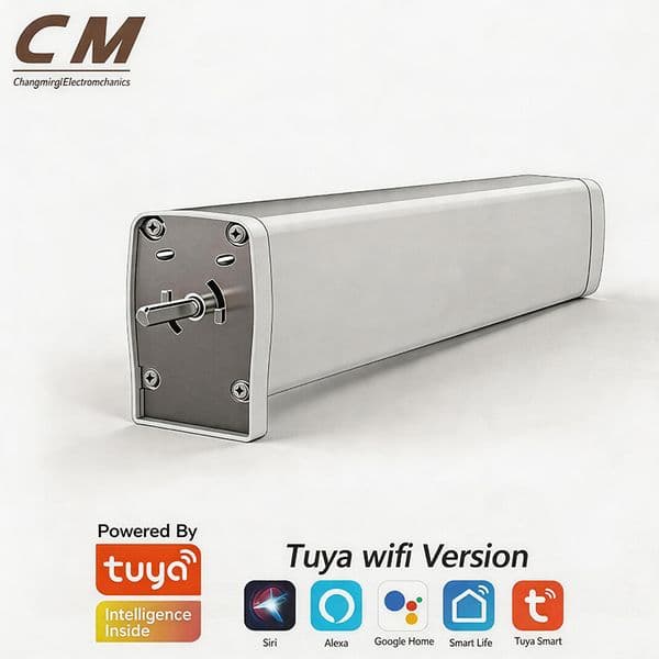 Tuya WiFi Smart Curtain Motor, APP & Voice Control, Auto Open & Close, Compatible with Alexa & Google Assistant, Smart Home Timing Schedule