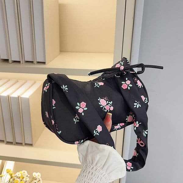 Bestseller Elegant And Fresh Summer Fashion Lightweight Design Niche Portable Pleated Handbag Floral Shoulder Underarm Bag For Women Ddmytues