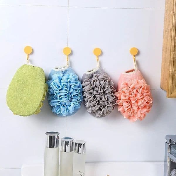 2 In1 Body Exfoliating Scrubber Gloves Cleaning Flower Bathroom Shower Ball Body Scrubber Bath Sponge Towel Bathroom Tool