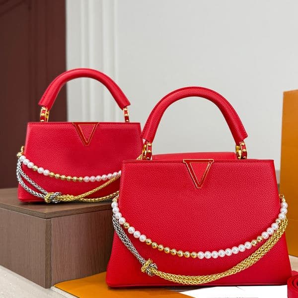 Bags Designer Women Genuine Leather Crossbody Black Pink Shoulder Bag Capucines East West BB Tote Handbags