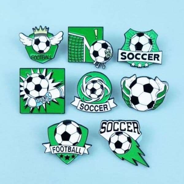 Cartoon World Cup Football Brooch 2026 Oil Droplets Alloy Personalized Creative Bag Accessory Sports Badge